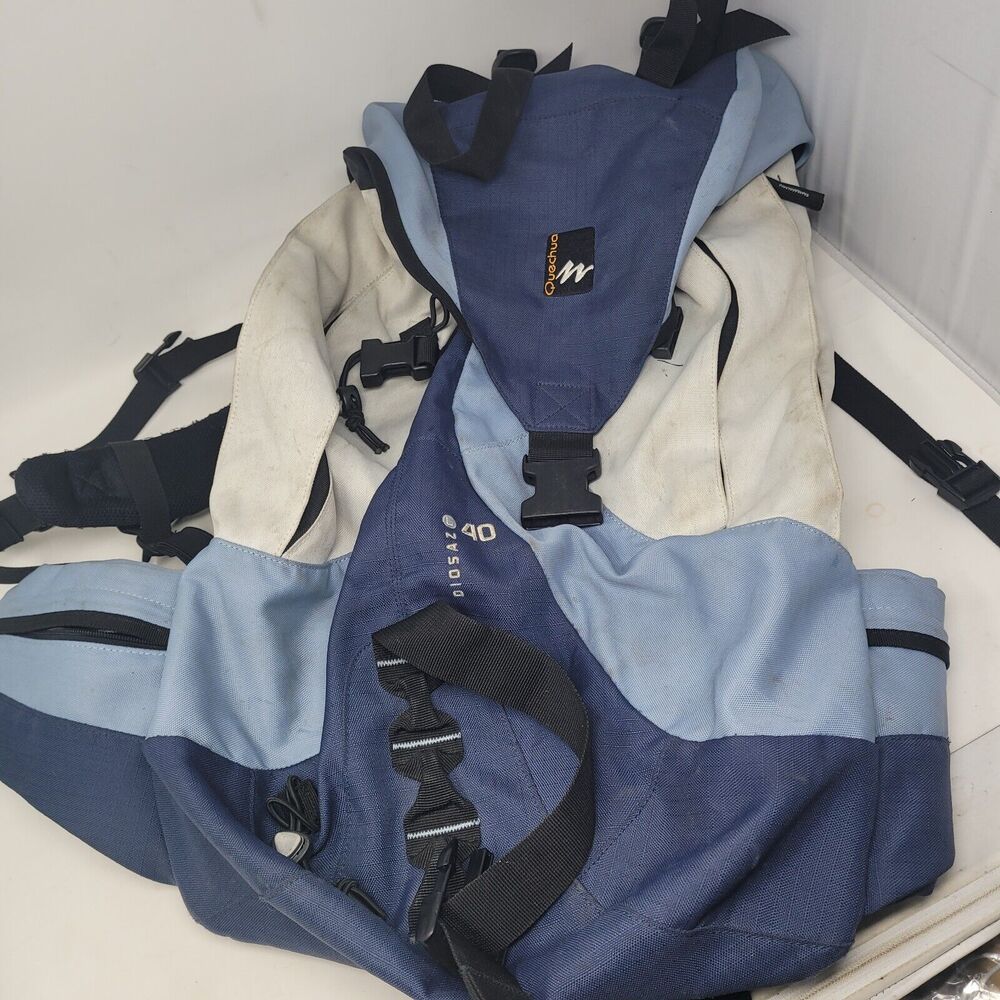 Quechua Diosaz 40 Backpack Adult Unisex Quality Padded Blue Black Light Camping
